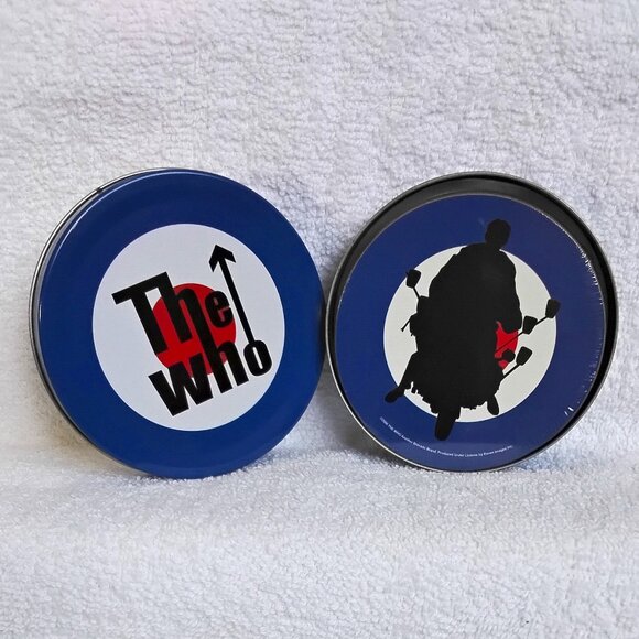 Sealed 2006 Set of 4 Round 4" Tho Who Coasters in Collector's Tin BNIP!! - Picture 1 of 2